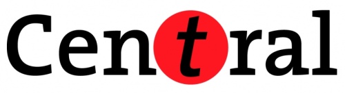 Das Logo für das neue Kulturzentrum «Central» an der Brauereistrasse in Uster wurde von DTP Atelier im Auftrag der Stadt Uster erstellt (hier in der Standardversion schwarz auf weiss).