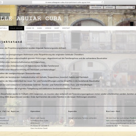 CALLE AGUIAR CUBA Ein Schweizer Beitrag zur Sanierung der Altstadt von Havanna