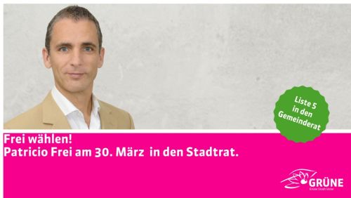 Kino-Dia - Stadtratswahlen Uster – Patricio Frei in den Stadtrat, Grüne Uster