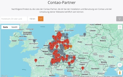 Contao Partner in Europa