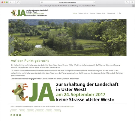 JA zur Erhaltung der Landschaft in Uster West