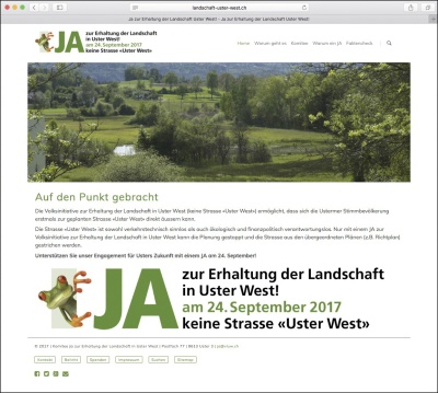 JA zur Erhaltung der Landschaft in Uster West