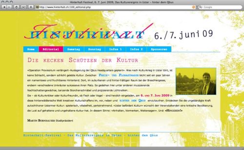 Hinterhalt-Festival - Das «hinterhältige» Festival in der ersten Auflage» 2009