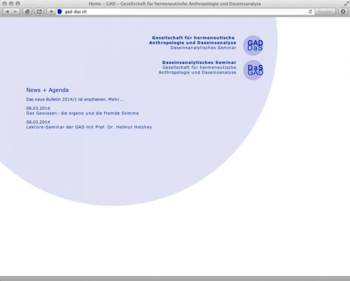 Gesellschaft für hermeneutische Anthropologie und Daseinsanalyse GAD Daseinsanalytisches Seminar DaS