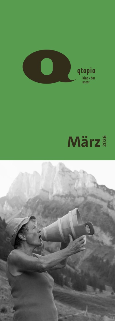 Kinoprogramm «qtopia», erscheint monatlich, Format 420 x 297 mm, 3x gefalzt